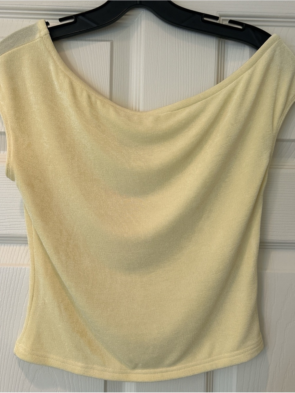 Edikted Pale Yellow Boatneck Top